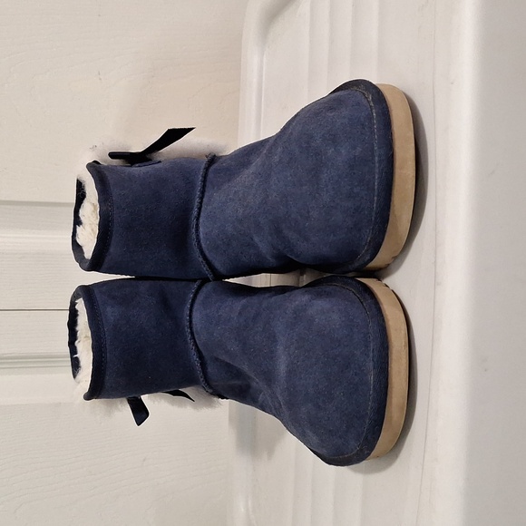 Koolaburra by UGG suede faux fur lined ankle booties - 10 - blue - Picture 2 of 8